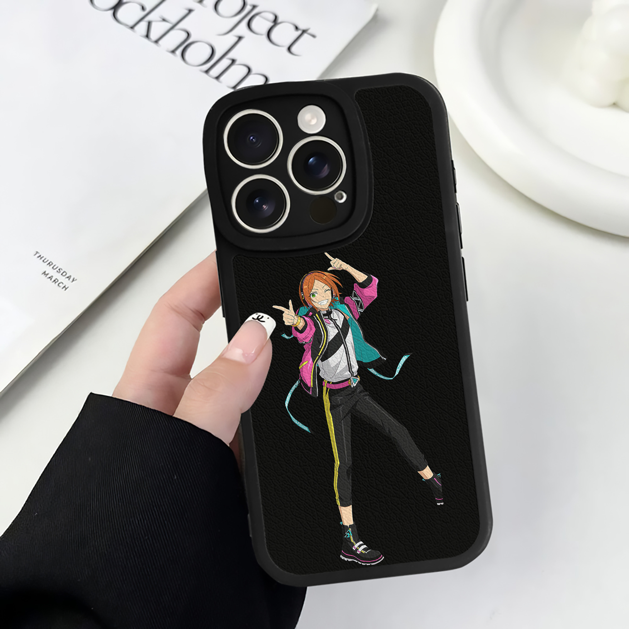 （画像用） あんさんぶるスターズ! Ensemble Stars 【iPhone 16シリーズ対応】シリコンスマホケース（レザー調） 材質：シリコン